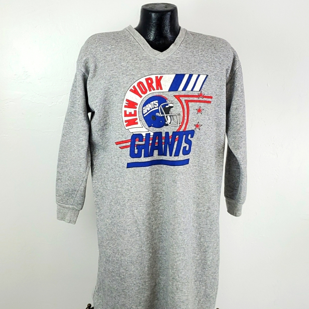 Vintage Foster New York Giants gray warm dresses graphic cotton blend one size